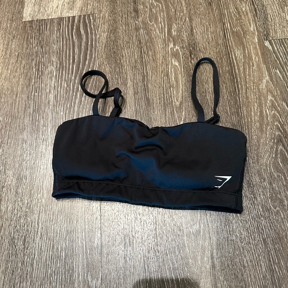 Gymshark Bandeau Sports Bra, XS, black - Picture 1 of 1